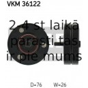 SKF VKM-36122 (6), Parazītrullis / vadošais rullis, daudzceliņu siksna